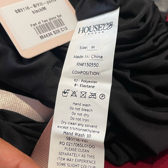 House of CB London Ruched Yili V-Waist Band Pants Sleek Sexy Size M NWT - Picture 8 of 8